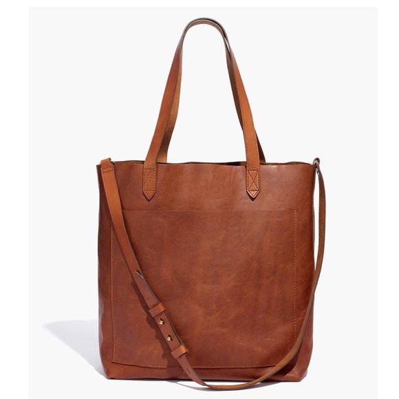 Madewell Handbags - MADEWELL The Medium Transport Tote in MONOGRAMMED RBS English Saddle Leather